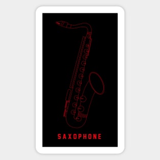 Red saxophone Sticker